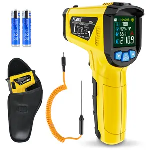 Mestek Digital Infrared Thermometer -58°F~1472°F -50~800 degree Temperature Meter Pyrometer Humidity Meter Digital Thermometer With Temperature Probe