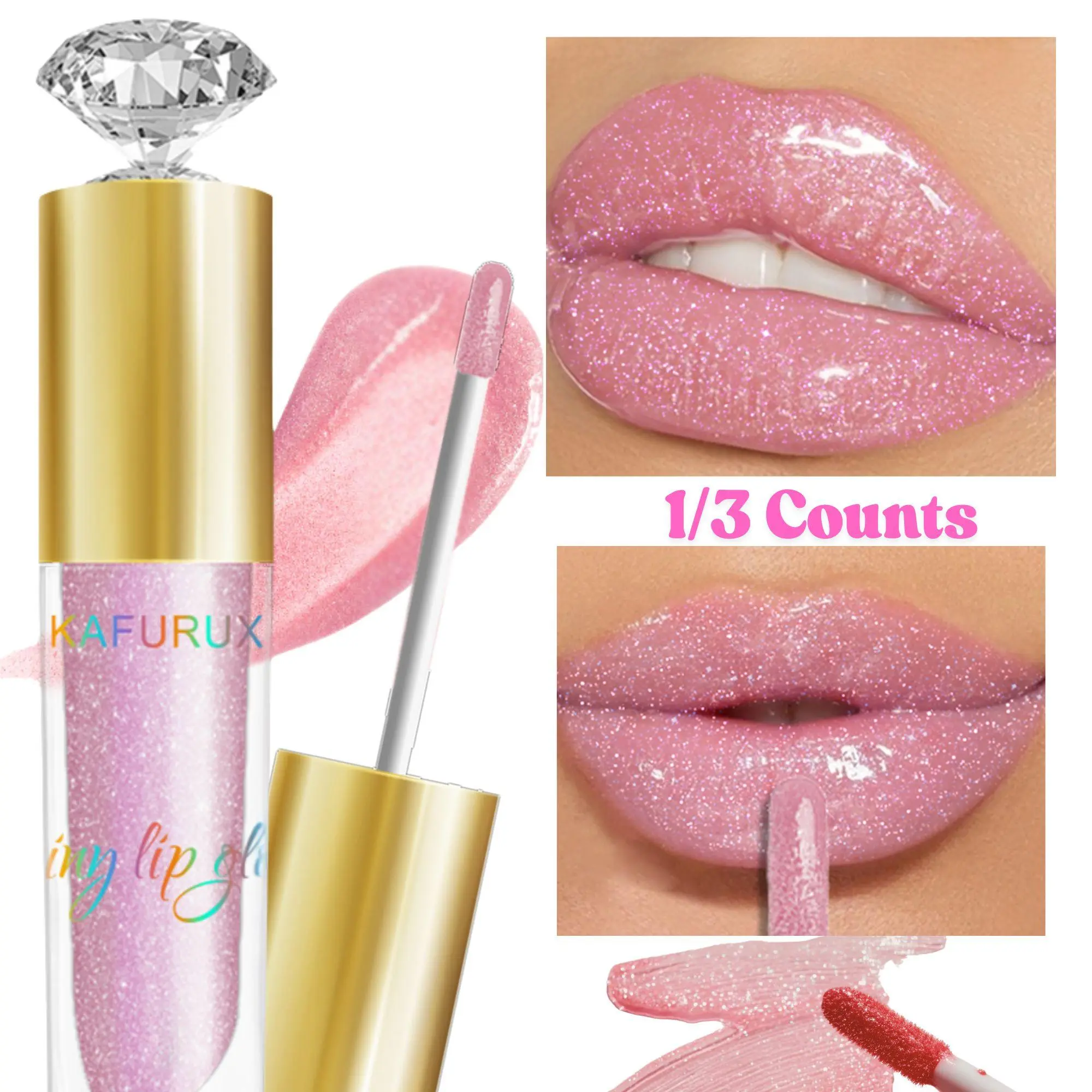 Long-lasting Lip Glaze, Waterproof, Non-sticky, Hydrating and Moisturizing Lip Gloss, Glossy Lip Glaze Stick, Plumping Lip Oil Lip Stick for Girls & Women, Makeup, Glossy Lip Balm