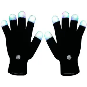 LED Light Up Finger Gloves for Parties and Concerts, Flashing Glow Costume Gloves for Nighttime Entertainment