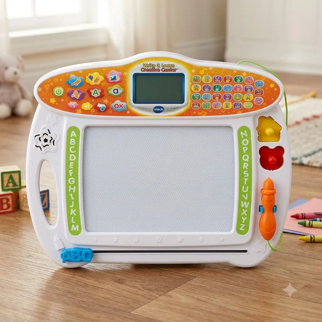 VTech Write & Learn Creative Center with Accessories, Interactive Letter & Number Writing Toy, Drawing, Stencils & Stamps, Ages 3-6
