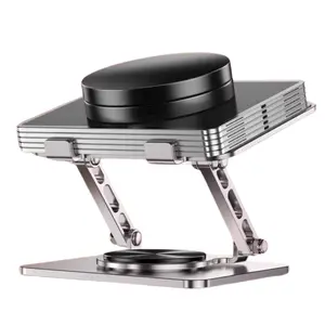 Laptop Stand Vertical Elevated Stand 360 Degrees Rotate Adjustable Adjustable Brackets 18inch Game Desktop Suspbottomed Cooling Base Portable Storage Office Tablet Support Stand Neutral