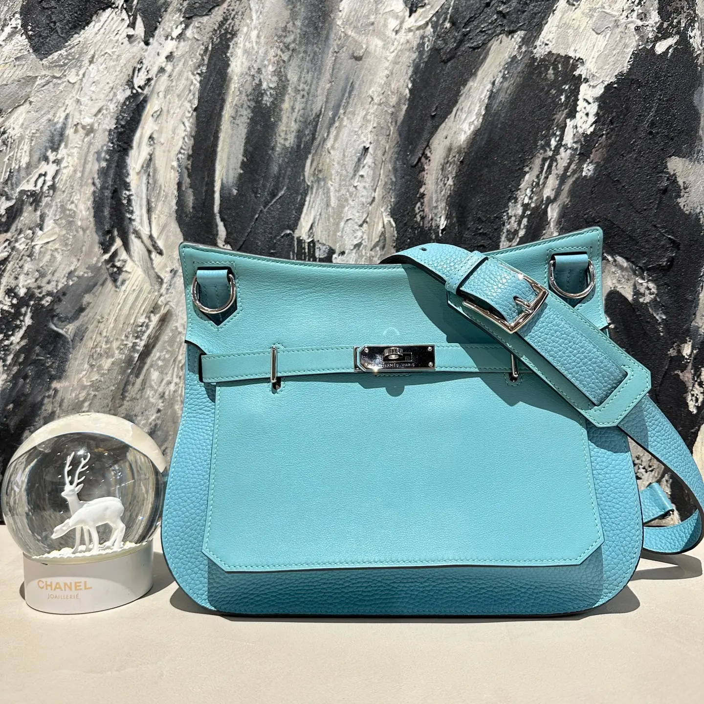 Pre-owned HERMÈS jypsiere31 3P blue 2015 T flap bag