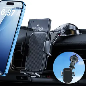 【Father's Day Gifts】360° Rotation Suction Cup Car Phone Holder, Multi-Functional Dashboard Gravity Navigation Mount, Universal Smartphone Holder, Horizontal & Vertical Screen Angle Adjustable Hands-Free Phone Mount for Car Dashboard