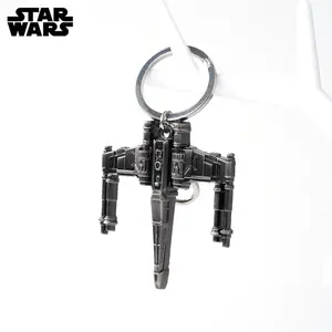 1PC Disney Authorized Star Wars X-Wing Pewter Keyring Zinc Alloy Metal Key Rings Durable Keychain DIY Crafts Bags Accessories Bag Clip Friend Gifts Christmas Present