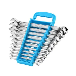 #Summervibes DURATECH Combination Wrench Set, Metric, 11-Piece, 8, 10, 11, 12, 13, 14, 15, 16, 17, 18, 19mm, 12-Point, CR-V Steel, Organized in Wrench Holder
