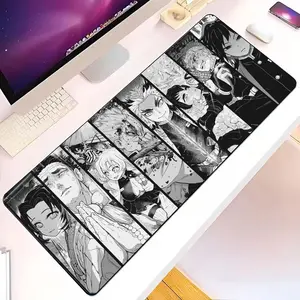 [Sale Up To 50%] Hashira Manga Edition Demon Slayer Mouse Pad Black and White | NEKO Mouse Pads Store
