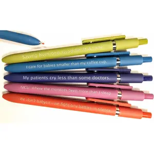 NICU Nurse Pens｜Set of 5 Laser Engraved Soft Touch Pens｜Funny Gifts for Newborn Intensive Care Unit | Graduation gift