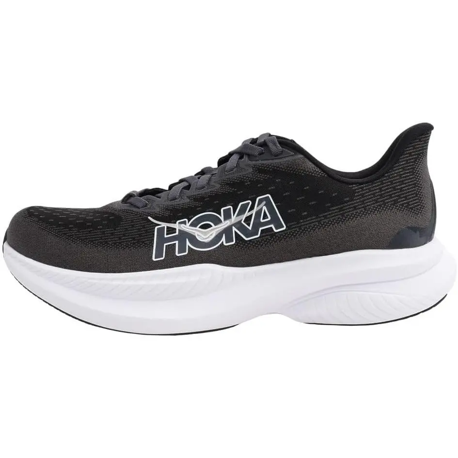 Hoka Mens Mach 6 Running Shoes - Black/White 1147790-BWHT