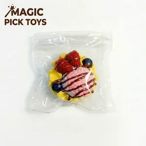 Final Sale | Ice Cream Fruit Waffle Squishy- Food-Grade Silicone Slow-Rising Rebound Squishy Fidget Toys for Stress Relief - Soft Squeeze Toys with Thick Creamy Slime Texture, Handmade Non-Toxic Sensory Toys