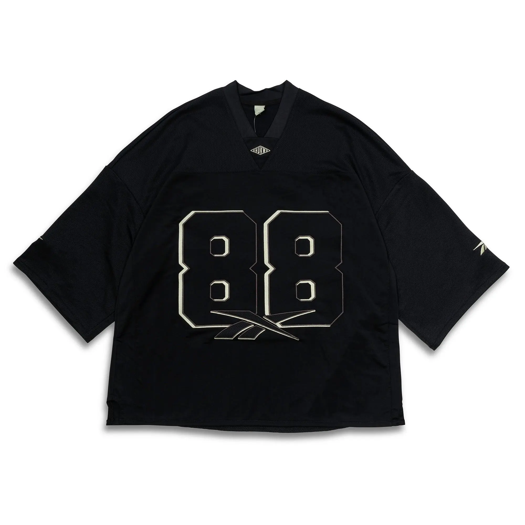 Reebok x Chukwu Numbered Short-Sleeve Sports Jersey, Black Sport & Outdoor Top, Athletic Sports Clothing