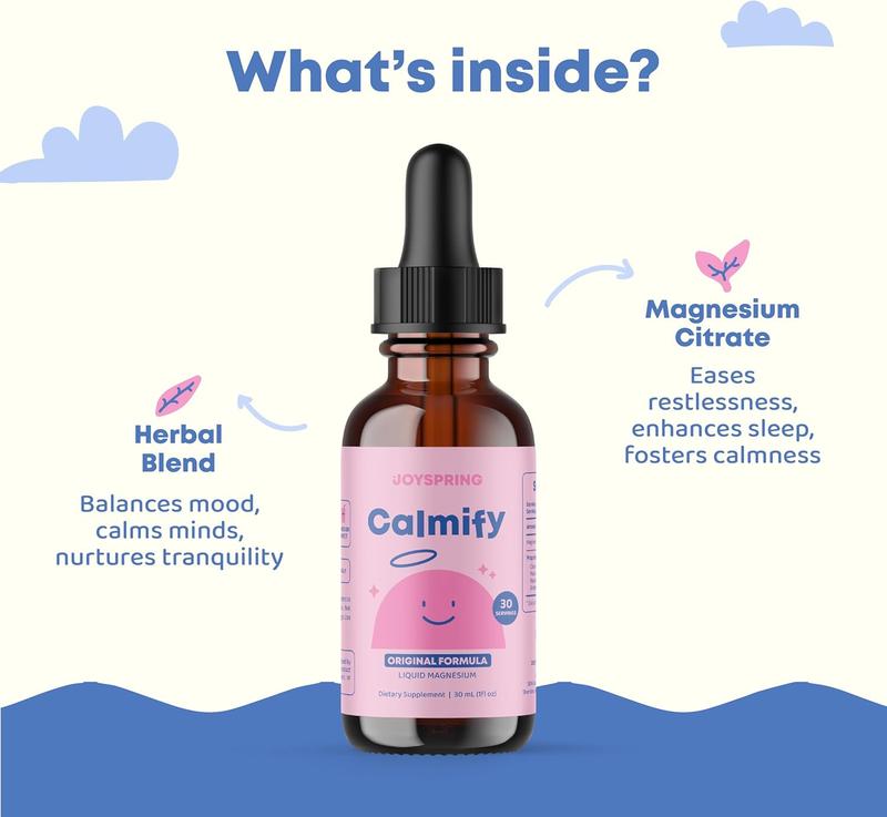 New Year Nighttime Routine Calmify 2 Pack – Liquid Magnesium Citrate with Chamomile & Passion Flower | Daily Calming Support