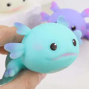 1pc Axolotl Squeeze Ball Cute Fish Relax Cartoon Antistress Squishy Stress Relief Slow Rising For Adult Kids Stretch Toys