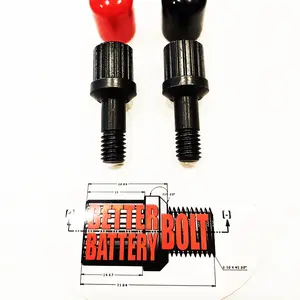 Car Battery Terminal, GM Style Side Post Terminal Bolts, Double Cable Length (1 Pair)