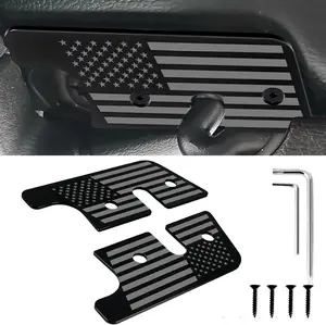 Upgraded 2 count Sun Visor Repair Kit, Alloy  Flag Sun Visor Clips Compatible with   JK 2018,JL 2018-2023,2020-2023 Gladiator Accessories. (Grey)