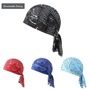 4-Pack Breathable Paisley Print Headscarf Caps — Lightweight Helmet Liner Caps for Cycling & Running, Quick-Dry Sweat-Absorbing Sports Outdoor Full-Head Scarves