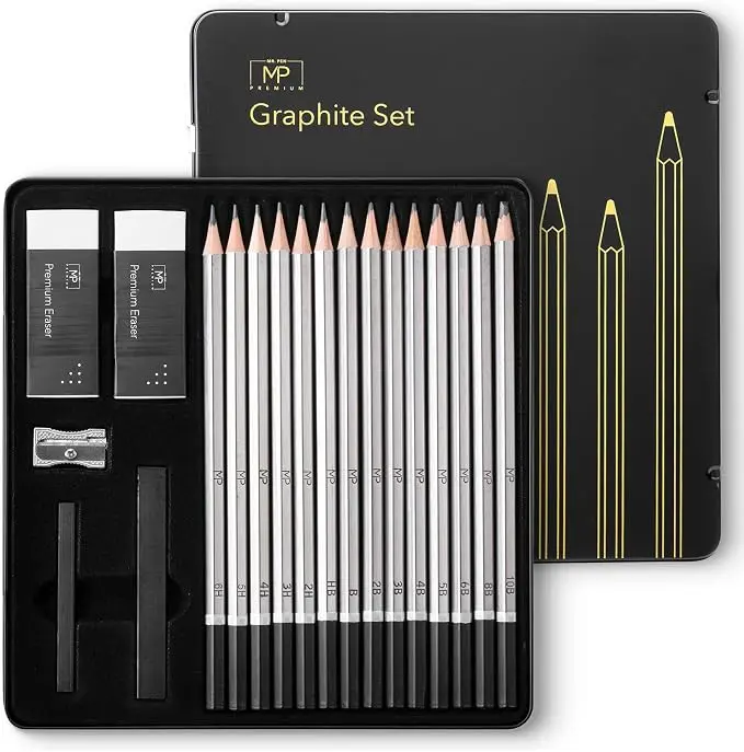 Mr. Pen- Drawing Sketching Pencil Set, 19 pcs, Graphite Pencils (10B-6H)