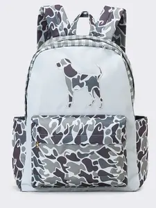 Camo dog Print Kids Backpack