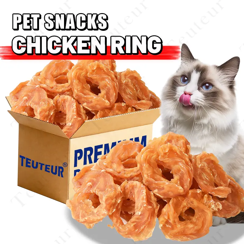 Freeze Dried Chicken Rings Cat Treats, High Protein Natural Cat Snacks, Hair Care & Skin Support, Cat Food Topper for Picky Eaters, Nutritious Kitten & Adult Cat Treats, Healthy Pet Snack for Training Reward and Daily Feeding