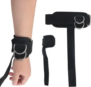 2pcs D-Ring Weightlifting Wrist Straps - Ideal for Deadlifts, Cable Machine Workouts, and Bodybuilding Gym Sessions