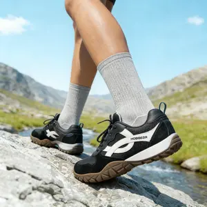 HOBIBEAR Men's Orthopedic Casual Trainers - Wide-Head Round-Toe Hiking Shoes for Spring/Autumn, Wide-Fit, Durable, Lightweight, Breathable, Non-Slip Grippy Anti-Skid Outsole, Toe Box Expander,father'sdaygifts