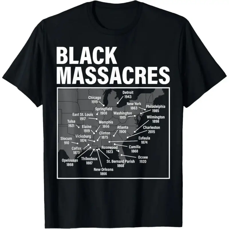 Heavyweight 220gsm Cotton T-Shirt, Unisex Casual Top with African American History Struggle Graphic, Short Sleeve Round Neck