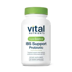 Hyperbiotics Vital Nutrients IBS Probiotic | Reduce Symptoms of IBS* | Clinically Studied Vegan probiotic for IBS Relief from Bloating, Gas, Diarrhea, & Abdominal Discomfort*