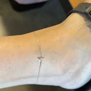 S925 Sterling Silver Simple Cross Design Anklet Ankle Bracelet, Fashionable Jewelry for Women & Girls, Trendy All-match & Exquisite Jewelry for Birthday Gift