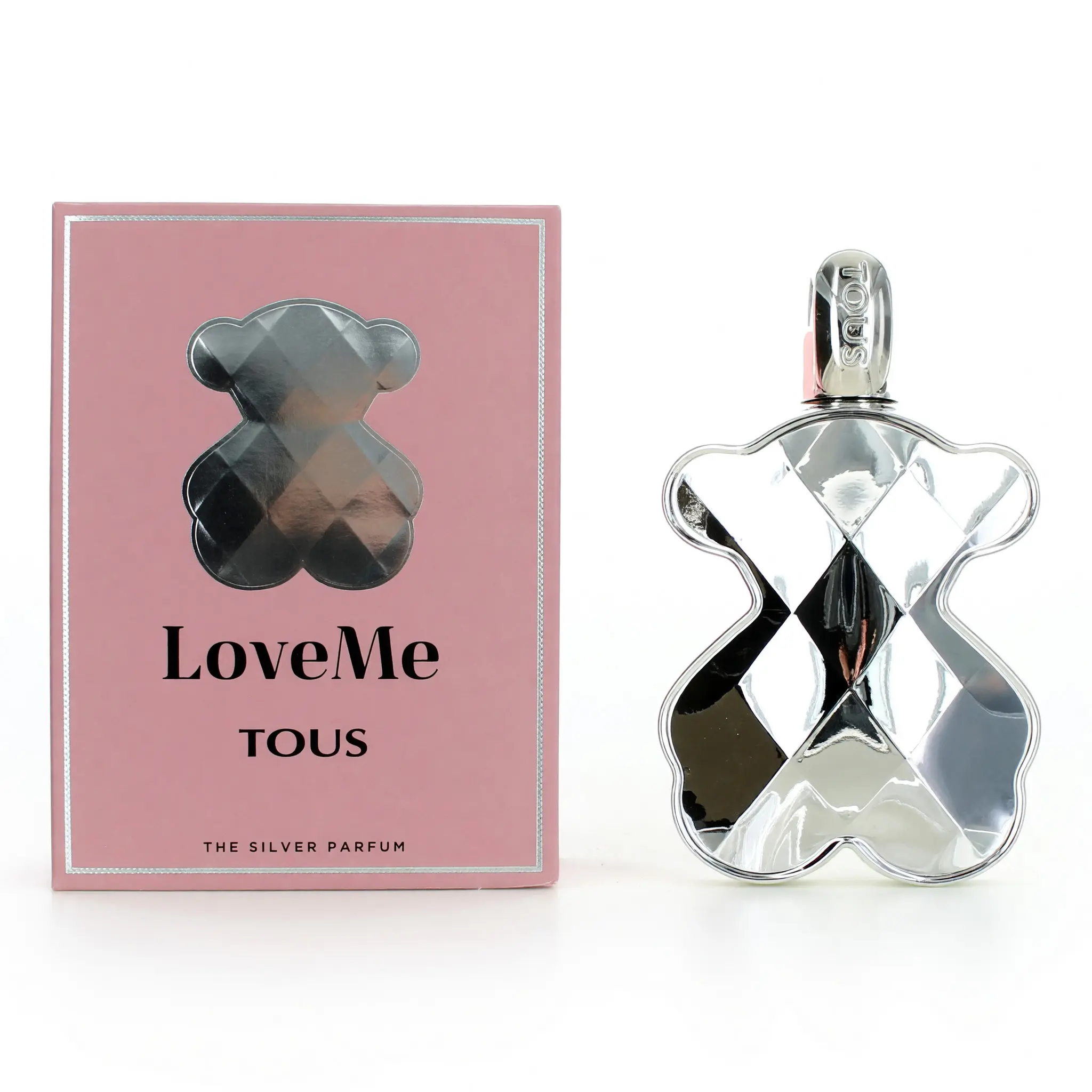 Tous LoveME The Silver Women's Eau de Parfum Spray - Floral Fruity Scents with Jasmine, Peach, Musk Notes, 3 oz EDP, 3Oz Bottles, Aroma Fragrance Floral, Aromatic Sweet Scent