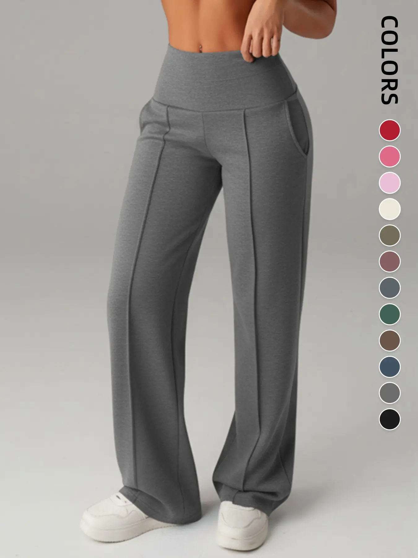 Women's High Waist Leggings with Pockets, Comfortable Casual High Waisted Sportswear, Gym Fitness Activewear Pants, Fitness Pants, Yoga Pants for Daily Wear, Stylish and Functional Bottoms