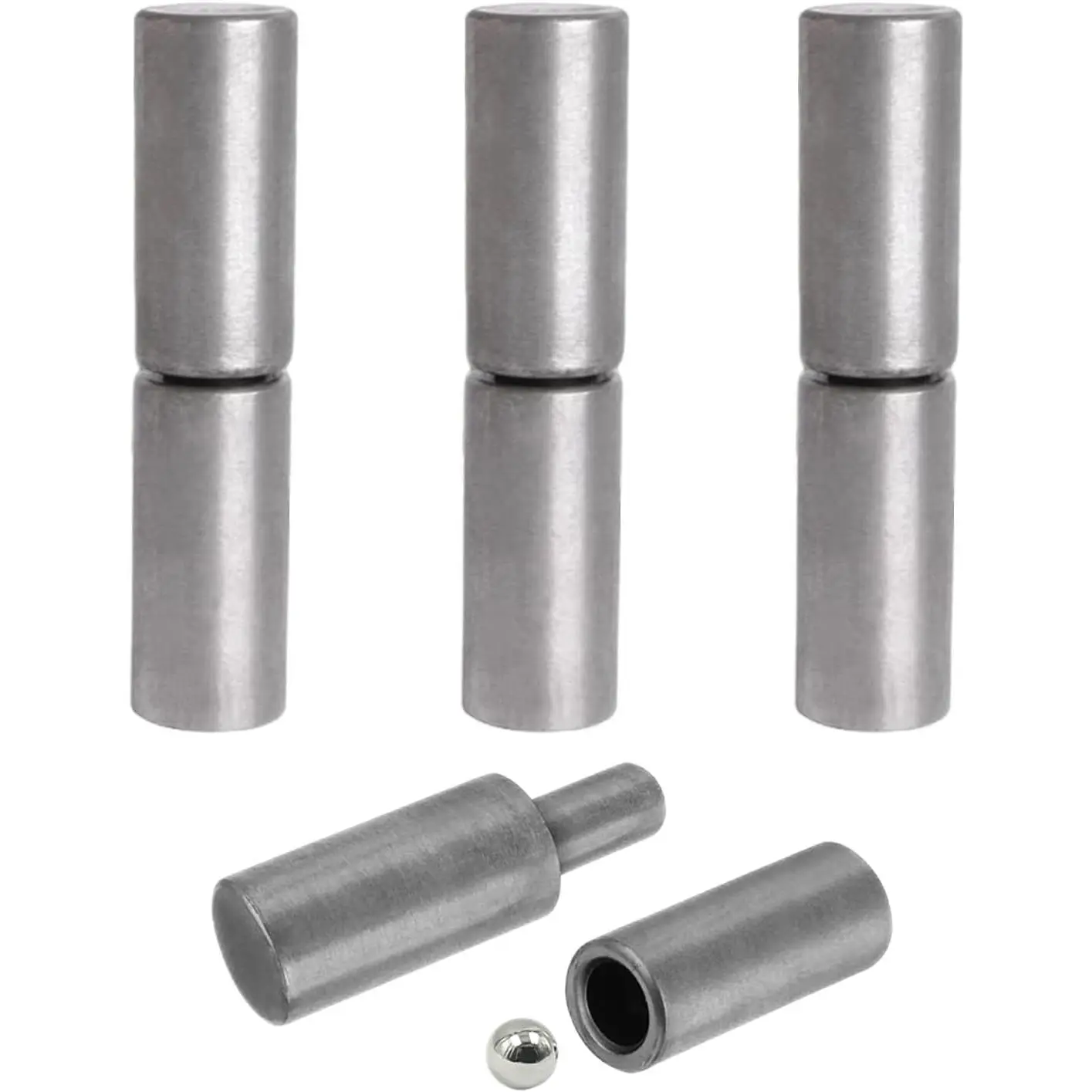 4 count Weldable Barrel Hinges 4 1/8 x1(LxW) Heavy Duty Steel Weld On  Gate Hinge 1200 lbs Load Capacity for Metal Swing Door,Trailer Ramp Gate,Windows,  1/2  Dia Pin,Ball Bearing Detachable Hinges