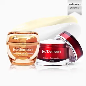 [JEU'DEMEURE] Day & Night Anti-Aging Cream Set , Vivid Dynamic Cream (50ml/1.69 fl oz)  + Intensive Ceramide Night Cream (50ml/ 1.7fl oz)  , Dual-Action Peptide Moisturizer for Wrinkles, Regenerating & Deep Hydration Skincare