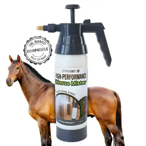 High-Performance Oil Based Equine Mister Sprayer, Handheld Pump Sprayer, Portable Stable Sprayer Bottle for Horses, Continuous Hi-Pressure Ultra-Fine Mist, for Horse Grooming, or w Oil based Fly Sprays
