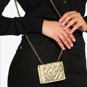 Women's Embroidery Shoulder Bag -Glossy Leather Crossbody with Chain,Trendy Satchel for Bag Lovers