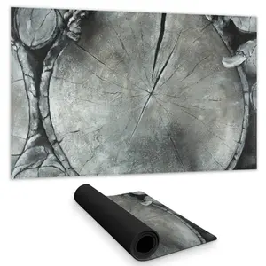 Begin Home Decor C1DM1424DYZ0E9 14 x 24 in. Stacked Wood Logs Desk Mat - Monochrome Home Decor Accent