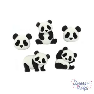 Panda Pile Wildlife Animal Bear Buttons
