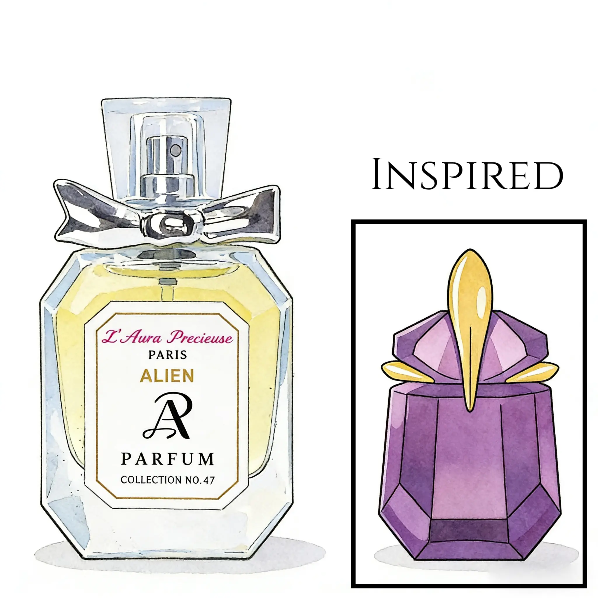 No.47 ALIEN 2005 Oriental Wood Top:Jasmine Middle:Woody Note Base:Amber Size: 30ML 1oz L’Aura Précieuse Women Long Lasting Oil Base Fragrance Parfume