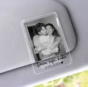 Personalized Valentine Photo Car Visor Clip, Drive Safe I Love You, Valentines Gift for Him, Gifts for Boyfriend