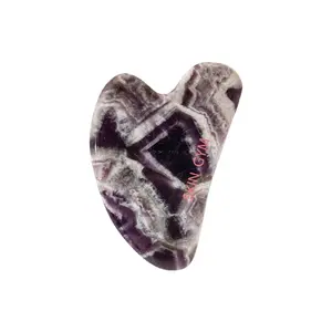 Skin Gym Amethyst Sculpty Tool - Heart-Shaped Gua Sha for Face Sculpting & Radiant Glow - US Made Beauty Tool