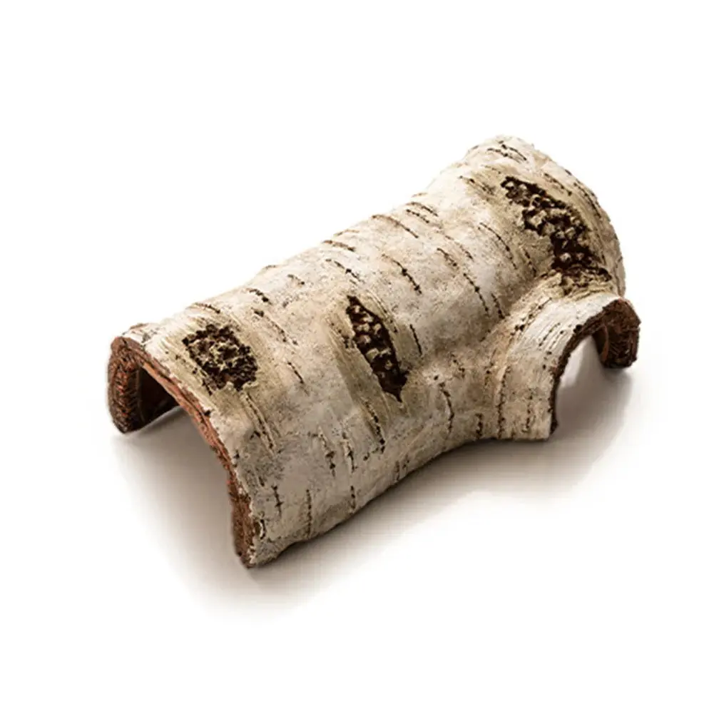 Resin Reptile Hideout with Wooden Bark Appearance