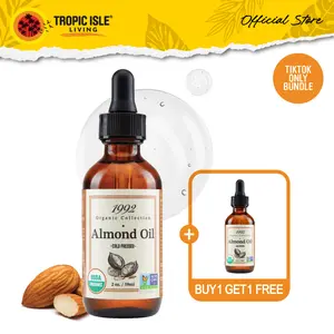 Tropic Isle Living Organic Sweet Almond Oil BOGO Bundle | Buy 1 Get 1 FREE (Limited Time)