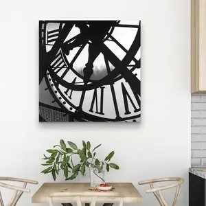 Begin Home Decor C1RC3232T4EUED 32 x 32 in. Giant Clock in Orsay Museum - Black Object Canvas Decor