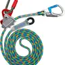 Flip Line Kit 11FT Polyester Lanyard Kit with Triple Lock Carabiner Adjuster, Steel Swivel Snap, Adjustable Positioning Rope for Fall Protection, Arborist, Tree Climbers