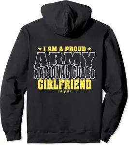 I Am A Proud Army National Guard Girlfriend Military Couple Pullover Hoodie - Kevincifuen Shop 62B095N6DFXF