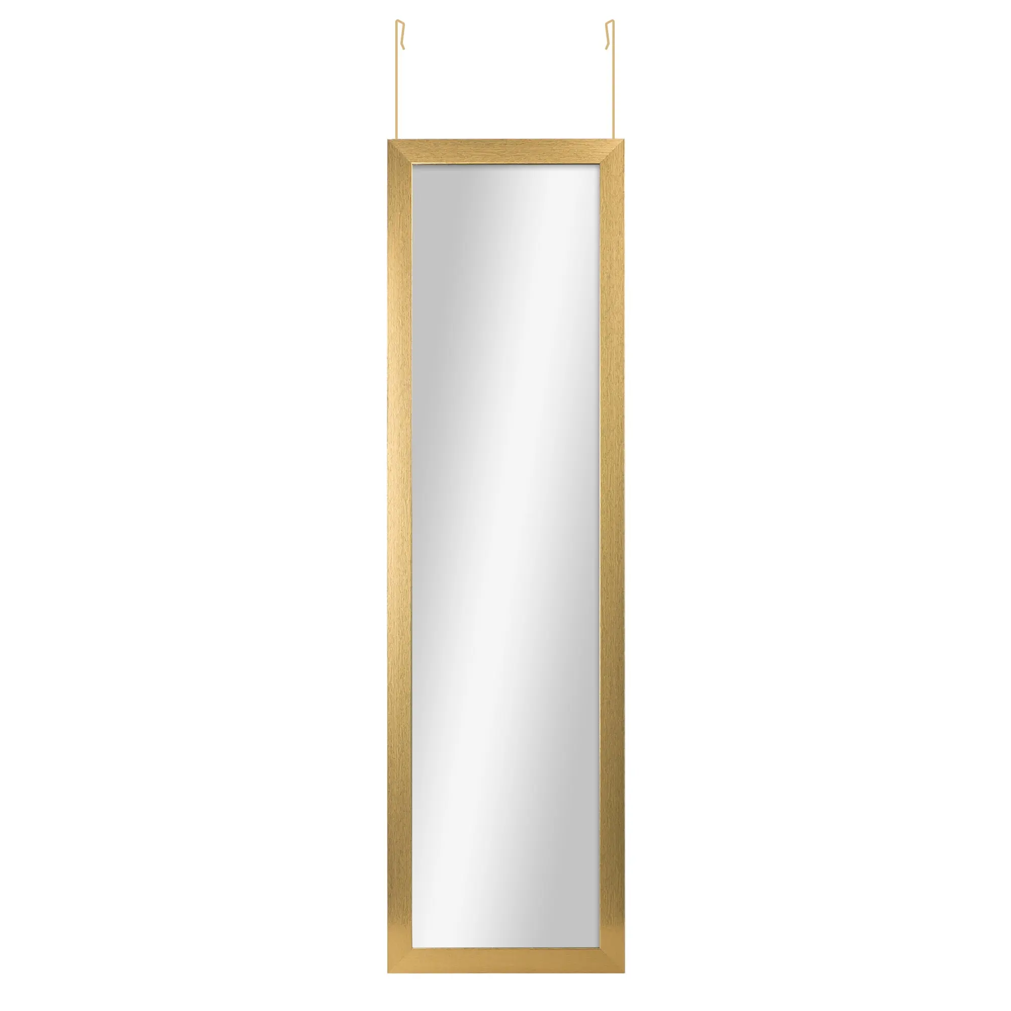 Mainstays 14.25" x 50.25" Gold Over the Door Mirror