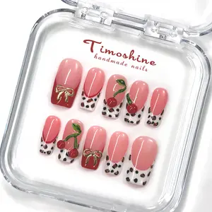 Timoshine | MISS SWEET SAVAGE 10PCS Handmade Press On Nails REUSABLE 3D Gel fake nails acrylic press nails