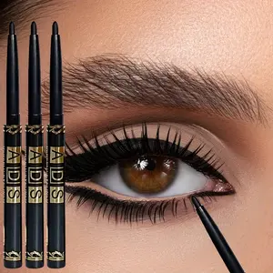 3pcs Black Eyeliner Stick Multi-Pack - Waterproof, Sweatproof, Smudge-Proof Cosmetic with Easy Twist Application Flawless Eye Makeup