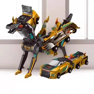 Magnetic Adhesive Collision Deformation Toy Car, Inertial Toy Car, Golden Dragon Shape, Cool Transformation, Kids' Fun Playset, Magnetic Cars