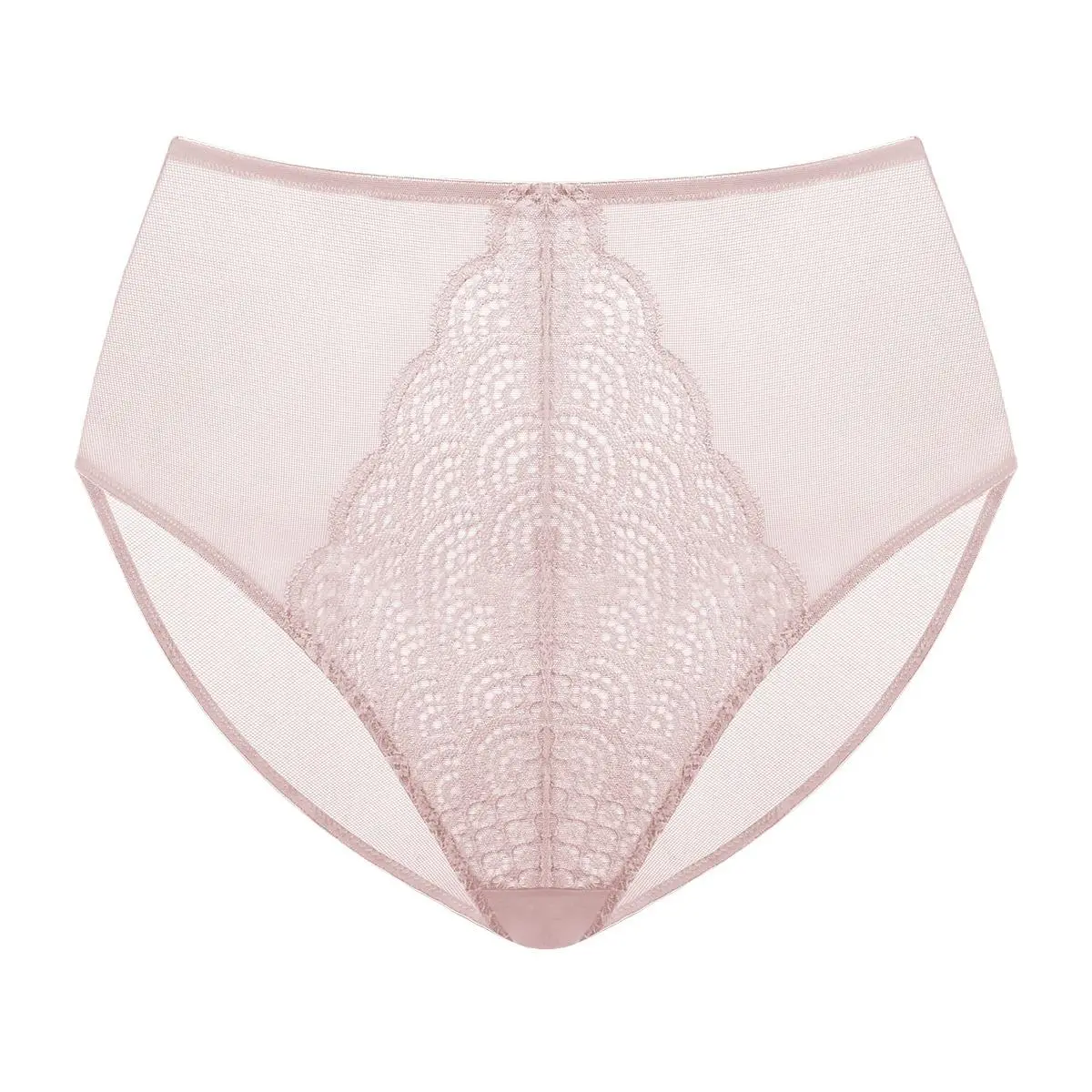 Mermaid Scales-High-Rise-Light Pink