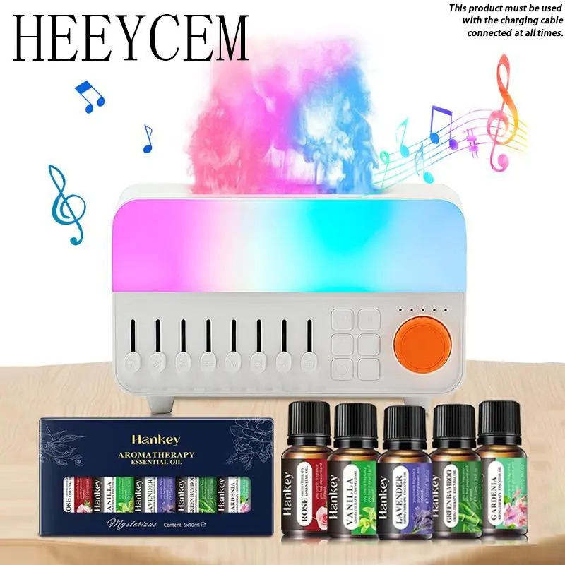 This new 1PC aromatherapy humidifier features multiple white noise options, 5 essential oils, Bluetooth speaker, and timer function. It's perfect for use in bedrooms, living rooms, and makes a wonderful birthday or Christmas gift.