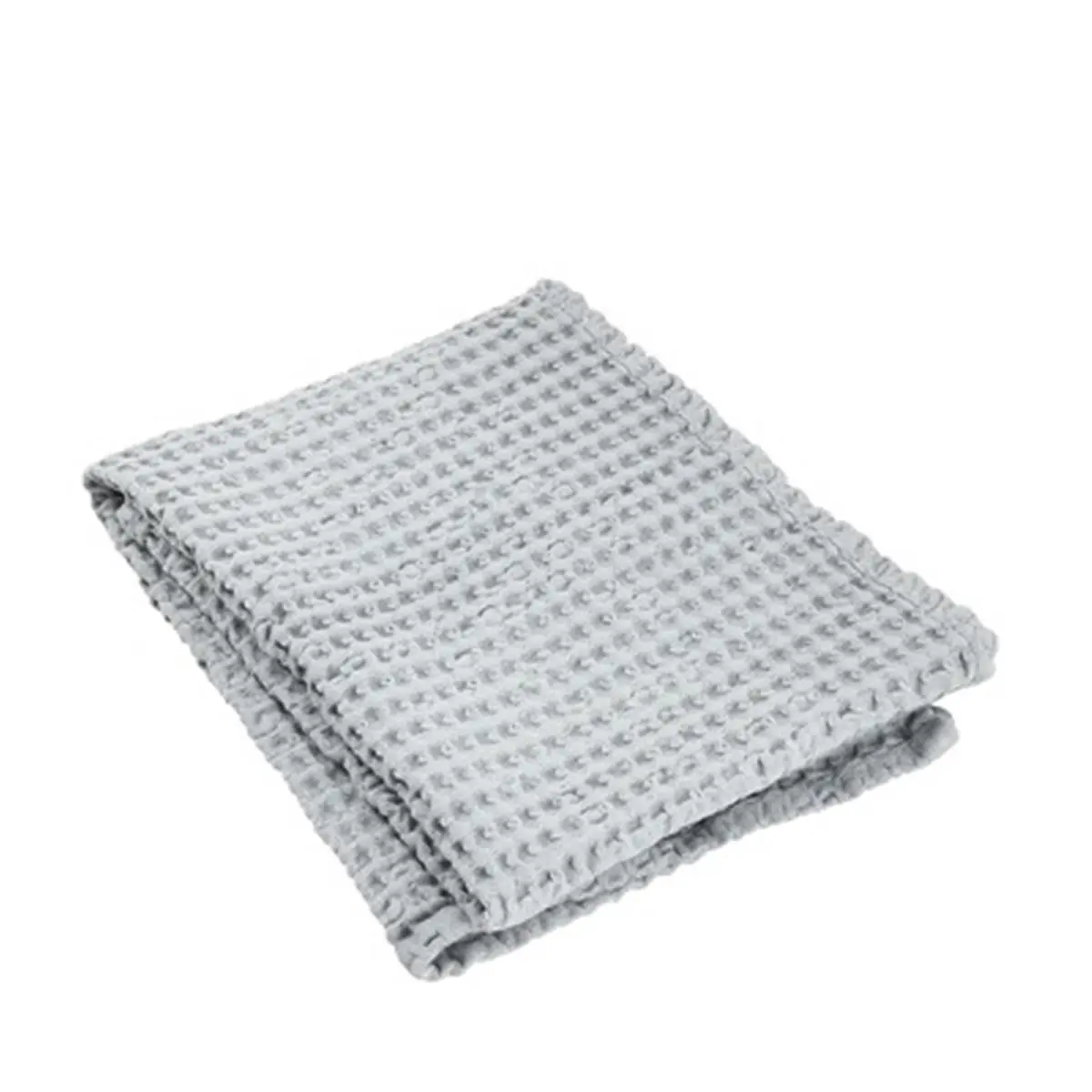 212 MAIN Blomus Caro Series Contemporary Modern Minimalist Waffle Texture Cotton Bath Towel - 20x40 in, Microchip Finish, for Bathroom Use